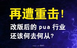再遭重击！改版后pua行业真相如何？以后该何去何从？